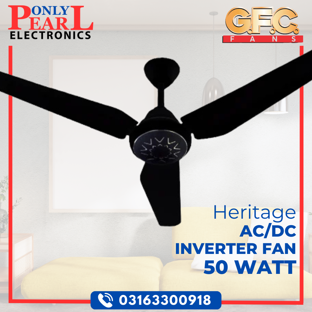 GFC AC/DC Ceiling Fan - Heritage Model - 50 Watts