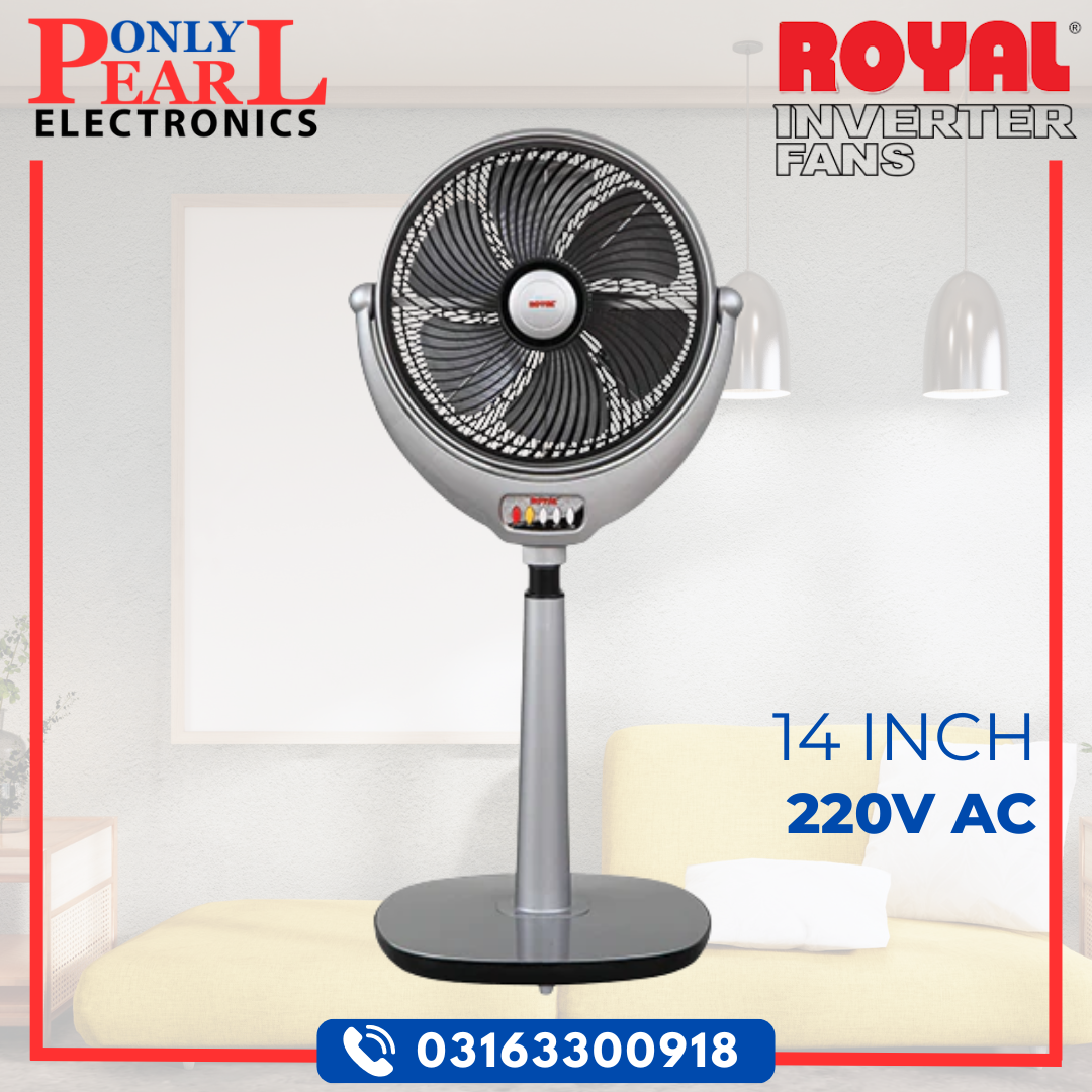 ROYAL FAN Louver TCP Fan | 14 Inch | Stand Fan | 100% Pure Copper